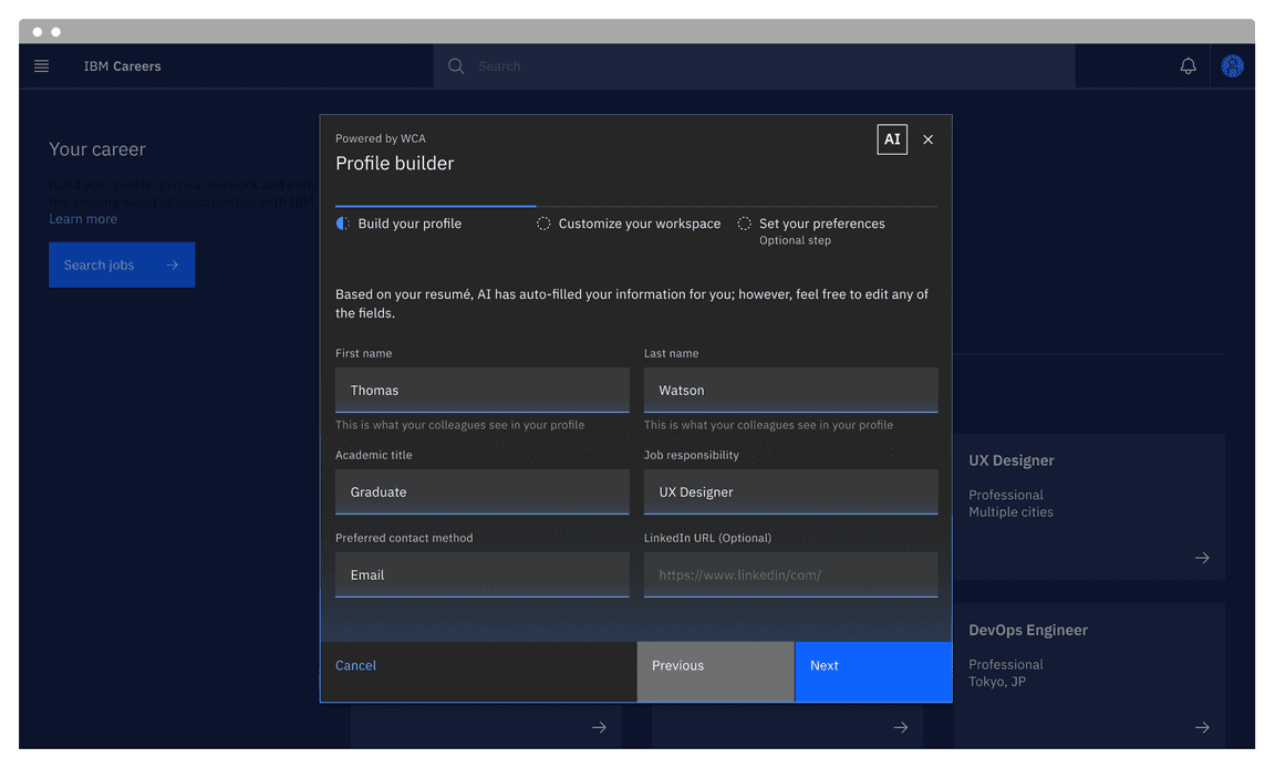 Modal's Gray100 theme AI presence example