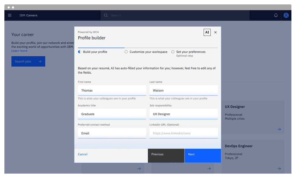 Modal's White theme AI presence example