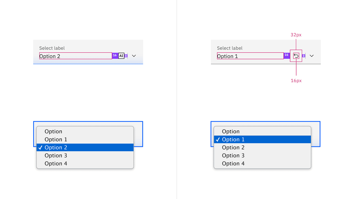 Structure and spacing measurements for fluid select with AI